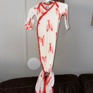 Copper pearl Tie swaddle Gown